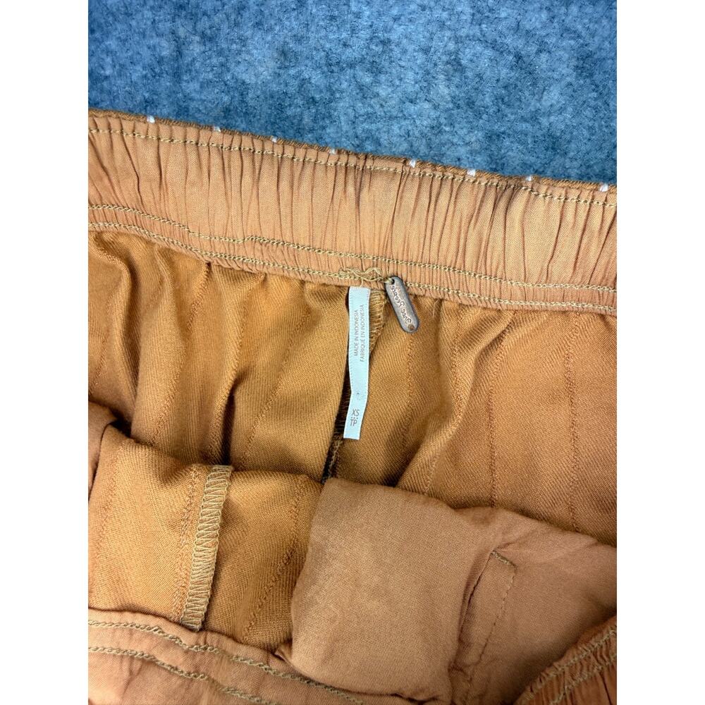 Free People Pull On Nice Choice Pants Caramel Pinstripe Women's XS - Picture 3 of 4